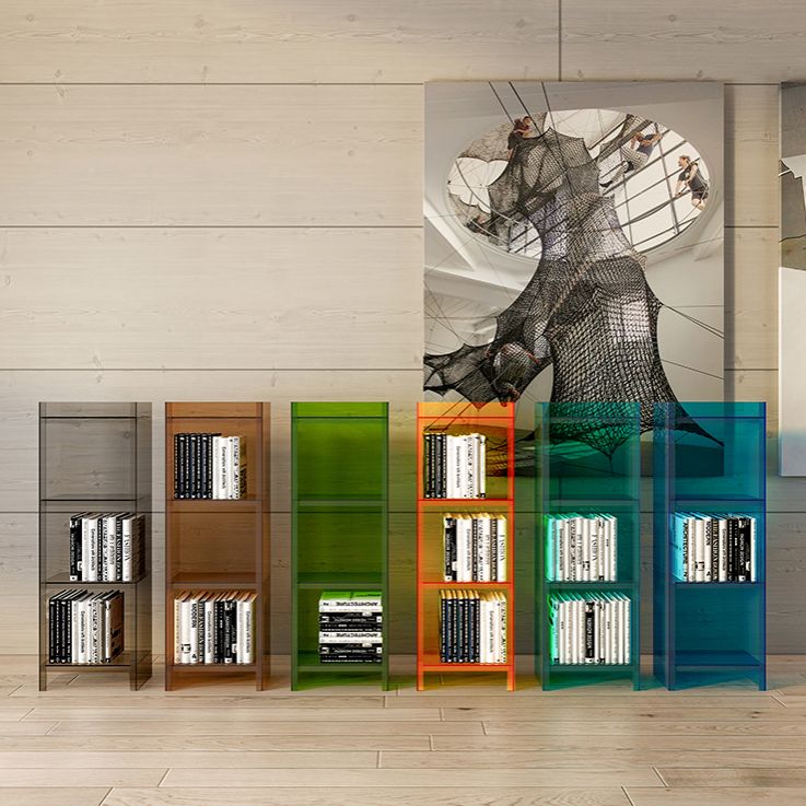 Glam Vertical Standard Bookshelf Acrylic Closed Back Bookshelf for Living Room Clearhalo 'Bookcases' 'furn' 'furn_bookcases' 'Furniture' 'furniture_bookcases' 'kitchen' 'kitchen_bookcases' 'Living Room Furniture' 'Office Furniture' 1200x1200_ff4a6f53-9162-4fb5-ae90-14614458e81a