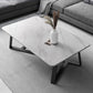 Glam Stone Coffee Table with Black Steel Base and Rectangle Top Clearhalo 'Coffee & Accent Tables' 'Coffee Tables' 'coffee_tables' 'furn' 'furn_coffee_tables' 'Furniture' 'Living Room Furniture' 1200x1200_ff4b48e2-e641-4ca7-a5ee-fb3983e70d01