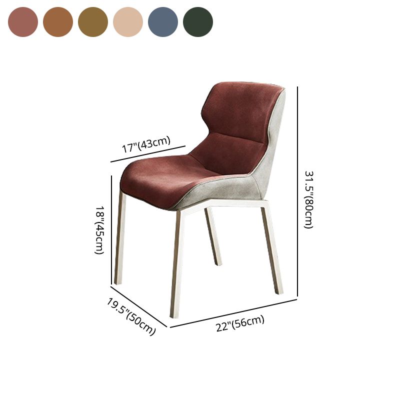 Contemporary Style Wingback Parsons Arm Chair Leather Dining Chairs for Home Use Clearhalo ' kitchen&dining_furn' 'Dining Chairs' 'Dining Tables & Seating' 'dining_chair' 'furn' 'furn_dining_chair' 'Furniture' 'furniture_dining_chair' 'Kitchen & Dining Furniture' 'kitchen' 1200x1200_ff4bfa4b-3703-4d29-830b-a0078845d15c