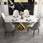 Glam 1/2/5/6/7 Pieces Dining Set Metal Dining Table Set with Pedestal Base Clearhalo 'Dining Room Sets' 'Dining Tables & Seating' 'dining_room_set' 'furn' 'furn_dining_room_set' 'Furniture' 'furniture_dining_room_set' 'Kitchen & Dining Furniture' 1200x1200_ff4d68ba-8234-4e7f-ad1b-a8886b415b42