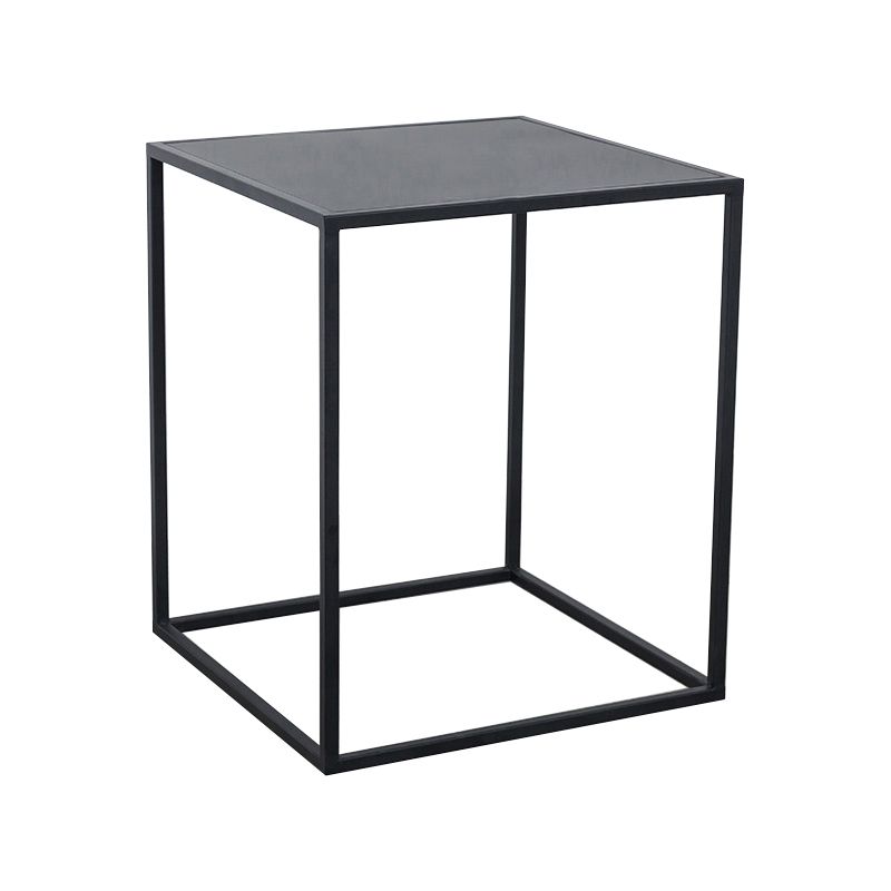 Mesa de deslizamiento de extremo de metal de mediados de siglo Mesa de esquina de sofá marco minimalista