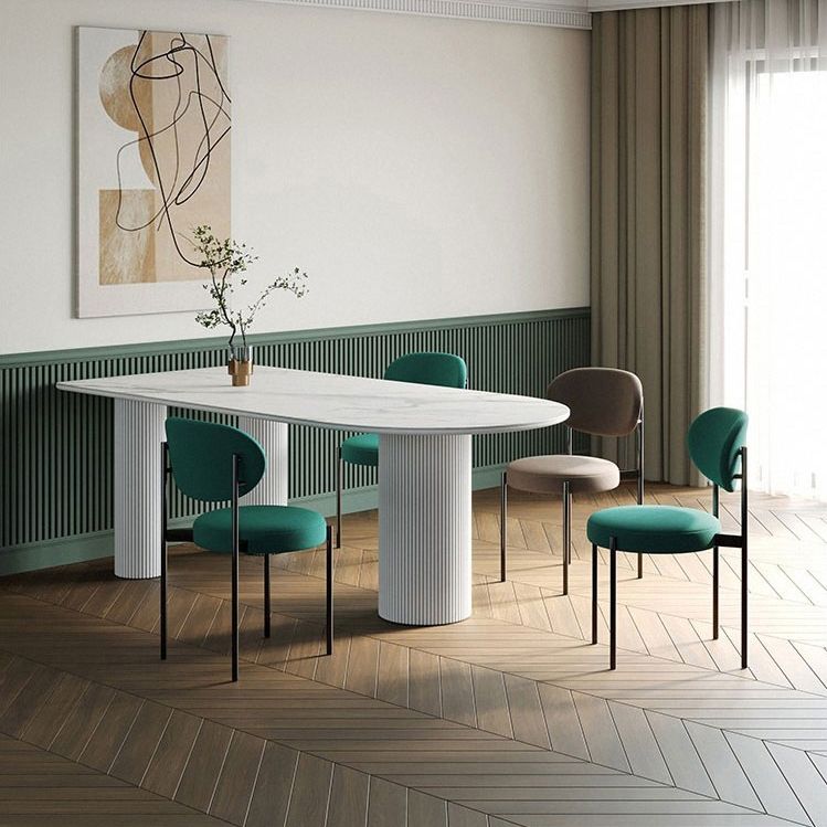 Sintered Stone Top Modern White Table for Restaurant Irregular Dining Table with 3 Legs Clearhalo ' dining_table' 'Dining Tables & Seating' 'Dining Tables' 'furn' 'furn_dining_table' 'Furniture' 'furniture_dining_table' 'Kitchen & Dining Furniture' 'kitchen&dining_furn' 'kitchen' 'kitchen_dining_table' 1200x1200_ff4e68ad-66ea-45df-8307-b61285503862