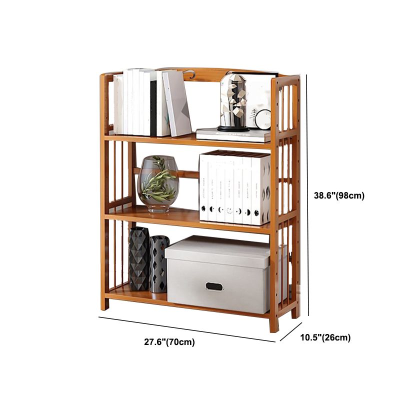Estante de bambú vertical moderno Etagere Espresso estantería para dormitorio