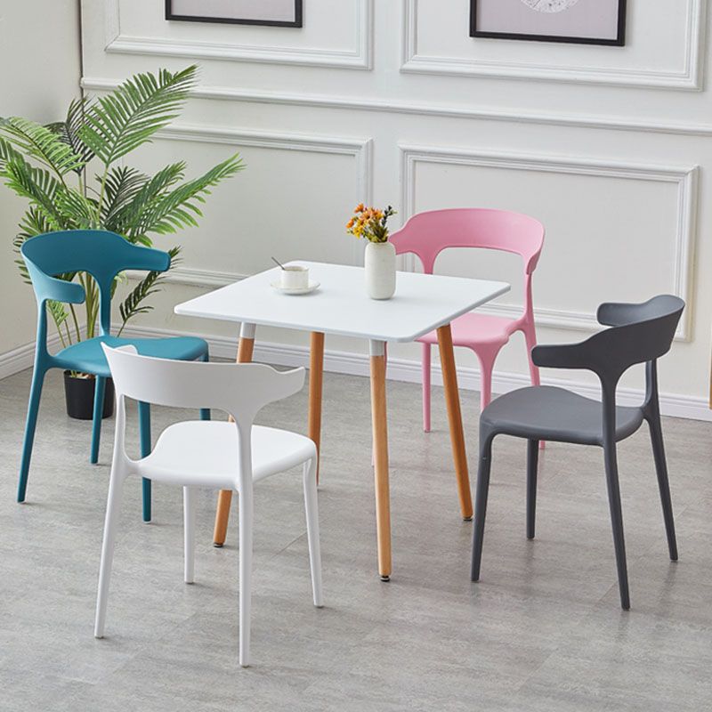 Modern Style Stackable Chair Dining Armless Open Back Chairs with Plastic Legs for Kitchen Clearhalo ' kitchen&dining_furn' 'Dining Chairs' 'Dining Tables & Seating' 'dining_chair' 'furn' 'furn_dining_chair' 'Furniture' 'furniture_dining_chair' 'Kitchen & Dining Furniture' 'kitchen' 1200x1200_ff502a9f-67c0-4f16-b7a4-0ec6d0c9d70d