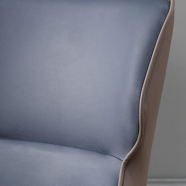 Scandinavian Style Faux Leather Dining Chair Solid Back Chair with 4 Black Finish Legs Clearhalo ' kitchen&dining_furn' 'Dining Chairs' 'Dining Tables & Seating' 'dining_chair' 'furn' 'furn_dining_chair' 'Furniture' 'furniture_dining_chair' 'Kitchen & Dining Furniture' 'kitchen' 1200x1200_ff50a4e5-1524-40aa-9155-ab99c0cf90b0