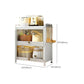 Sideboard in stile glam Sideboard in acciaio bianco in acciaio senza luci a LED