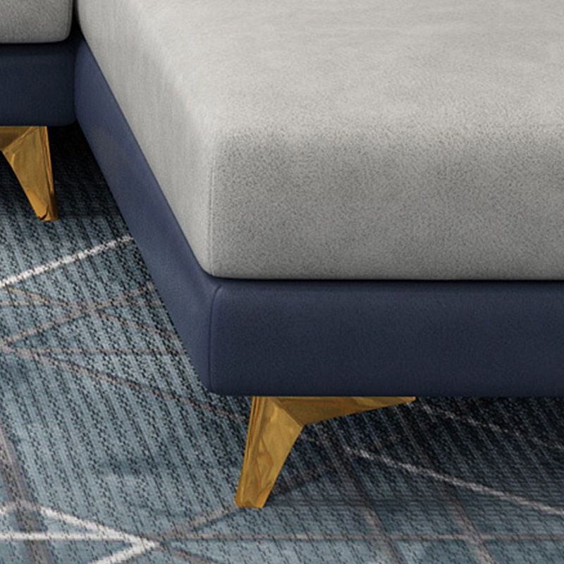 Divano resistente alle macchie modernismo e chaise in vetro a 4 posti