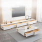 11.81" D Modern TV Stand White Stone TV Console with Drawers Clearhalo 'furn' 'furn_tv_stands_entertainment_centers' 'Furniture' 'Living Room Furniture' 'TV Stands & Entertainment Centers' 'TV Stands & Media Storage Furniture' 'tv_stands_entertainment_centers' 1200x1200_ff51fbc0-560b-4061-ad48-3fd94d3a69f7