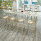 White Glam Style Bar Table in Iron and Wood Bar Indoor Bar Counter Clearhalo 'Bar Furniture' 'Bar Tables' 'bar_tables' 'furn' 'furn_bar_tables' 'Furniture' 'furniture_bar_tables' 'Kitchen & Dining Furniture' 1200x1200_ff531e5b-dcbd-45cd-be8f-0cc02c73669e