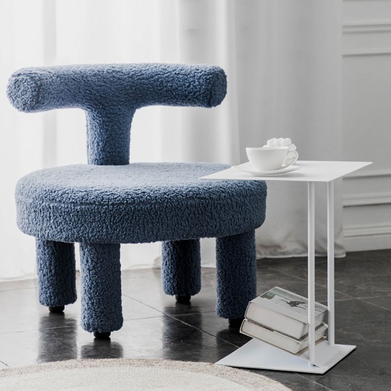 Mid-Century 19" Tall C Side Table Metal Rectangular Side Table