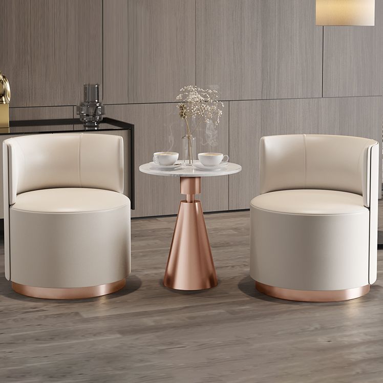 Faux Leather Armless Chair 24.01" Wide Chair for Living Room