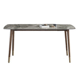 Glam Sintered Stone Standard Dining Table Gray Rectangle Shape Dining Table for Kitchen Clearhalo ' dining_table' 'Dining Tables & Seating' 'Dining Tables' 'furn' 'furn_dining_table' 'Furniture' 'furniture_dining_table' 'Kitchen & Dining Furniture' 'kitchen&dining_furn' 'kitchen' 'kitchen_dining_table' 1200x1200_ff556d3b-3763-4e24-9594-b97afd0a84b4
