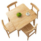 Modern Wood Adjustable Kitchen Dining Set 4 Leg Base Table with Folding Leaf Clearhalo 'Dining Room Sets' 'Dining Tables & Seating' 'dining_room_set' 'Furniture' 'furniture_dining_room_set' 'Kitchen & Dining Furniture' 'kitchen&dining_furn' 'kitchen' 1200x1200_ff558e7e-5897-475c-922e-ca9ef6964d5c