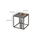 Contemporary Slate Frame Coffee Table Standard Single Cocktail Table