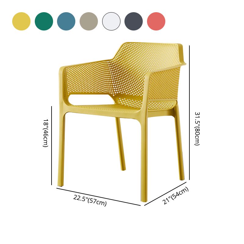 Contemporary Style Dining Room Chairs Stackable Arm Chairs with Plastic Legs Clearhalo ' kitchen&dining_furn' 'Dining Chairs' 'Dining Tables & Seating' 'dining_chair' 'furn' 'furn_dining_chair' 'Furniture' 'furniture_dining_chair' 'Kitchen & Dining Furniture' 'kitchen' 1200x1200_ff573be6-4a72-4225-971a-a9e29797efe1