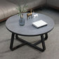 Round Slate Coffee Cocktail Table X-Base Coffee or End Table Clearhalo 'Coffee & Accent Tables' 'Coffee Tables' 'coffee_tables' 'furn' 'furn_coffee_tables' 'Furniture' 'Living Room Furniture' 1200x1200_ff5a8491-6b14-4274-b579-57b6ed2555b4