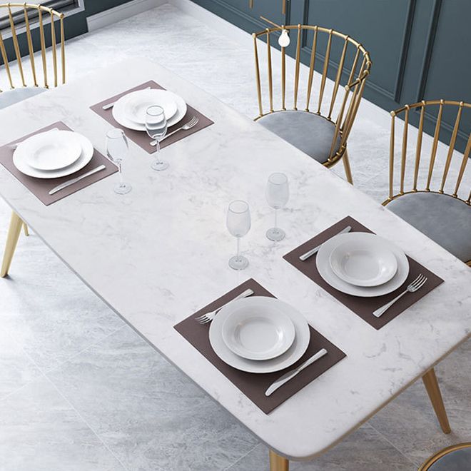 Set da pranzo rettangolare stile glam Set da pranzo da 1/5/6 pezzi per sale da pranzo