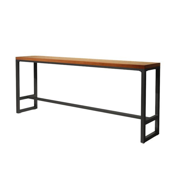 Solid Wood Pub Height Table Trestle Industrial Pub/Bar Dining Table