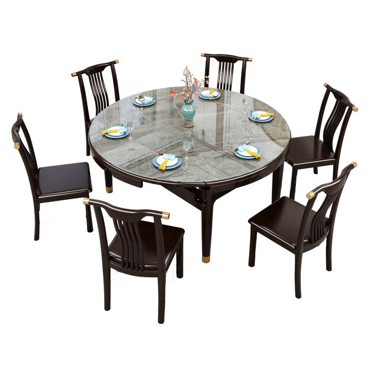 Luxury Style Dining Table 4 Legs Extendable Table with Sintered Stone Clearhalo ' dining_table' 'Dining Tables & Seating' 'Dining Tables' 'furn' 'furn_dining_table' 'Furniture' 'furniture_dining_table' 'Kitchen & Dining Furniture' 'kitchen&dining_furn' 'kitchen' 'kitchen_dining_table' 1200x1200_ff5c0350-0f5b-43e4-b46b-4b1fedc33cdb