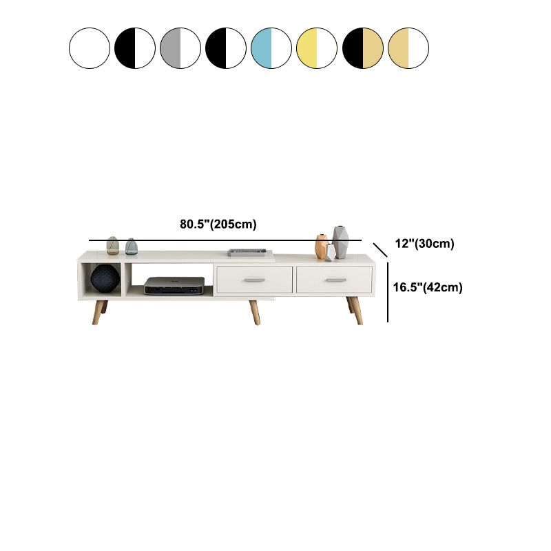 Scandinavian Style Wood TV Stand Enclosed Storage Stand Console with Drawers Clearhalo 'furn' 'furn_tv_stands_entertainment_centers' 'Furniture' 'Living Room Furniture' 'TV Stands & Entertainment Centers' 'TV Stands & Media Storage Furniture' 'tv_stands_entertainment_centers' 1200x1200_ff5dbf80-753a-46bc-b7b9-3b5b30a9b41b