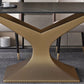 Minimalist Dining Room Set with Sintered Stone Top and Gold Base Formal Table Set Clearhalo 'Dining Room Sets' 'Dining Tables & Seating' 'dining_room_set' 'furn' 'furn_dining_room_set' 'Furniture' 'furniture_dining_room_set' 'Kitchen & Dining Furniture' 'kitchen&dining_furn' 'kitchen' 1200x1200_ff5e4d80-592d-4e12-ba93-67773c981acd
