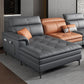 Black and Orange Pillow Top Arm Sectionals 37.4"High Cushion Back Sofa with Storage Clearhalo 'furn' 'furn_sectionals' 'Furniture' 'furniture_sectionals' 'Living Room Furniture' 'Sectionals' 1200x1200_ff5f430e-77cb-4149-b94b-cf78d0100d00