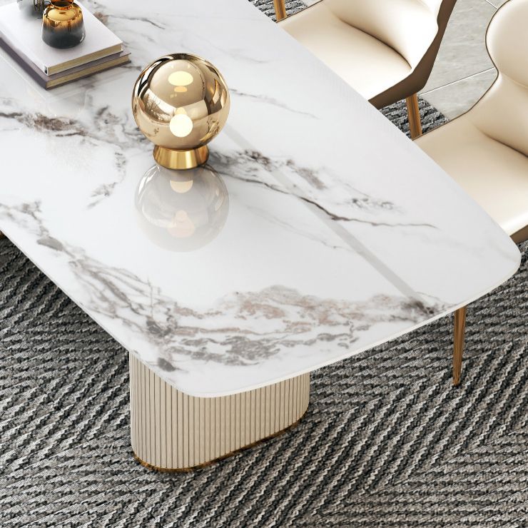 Designer Style Rectangle Dining Set 1/4/5/7 Pieces Sintered Stone Top Table Set