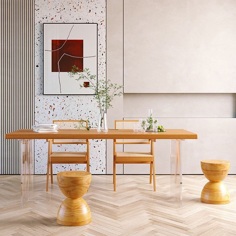 Modern 1/2/5 stukken Dinerset rechthoekige houten eettafel voor keuken