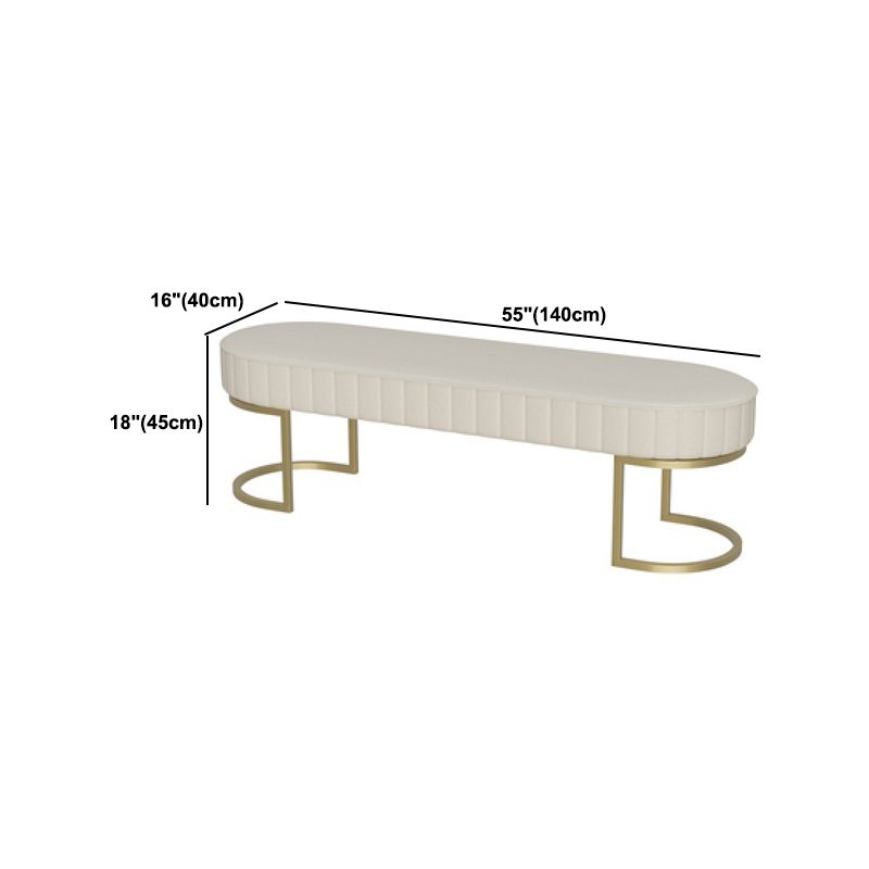 15.7" W Upholstered Ottoman Bench Glam Cushioned Seating Bench Clearhalo 'Benches' 'Chairs & Seating' 'furn' 'furn_benches' 'Furniture' 'Living Room Furniture' 1200x1200_ff61c3fd-7860-44d4-b263-edc52dc51f25