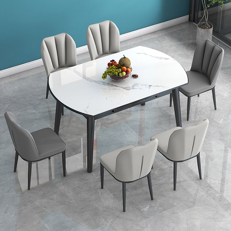 Contemporary Style Kitchen Metal Dining Chairs Dining Wingback Armless Side Chair Clearhalo ' kitchen&dining_furn' 'Dining Chairs' 'Dining Tables & Seating' 'dining_chair' 'furn' 'furn_dining_chair' 'Furniture' 'furniture_dining_chair' 'Kitchen & Dining Furniture' 'kitchen' 1200x1200_ff62e830-b144-4e1b-9e96-bbeb708f8994