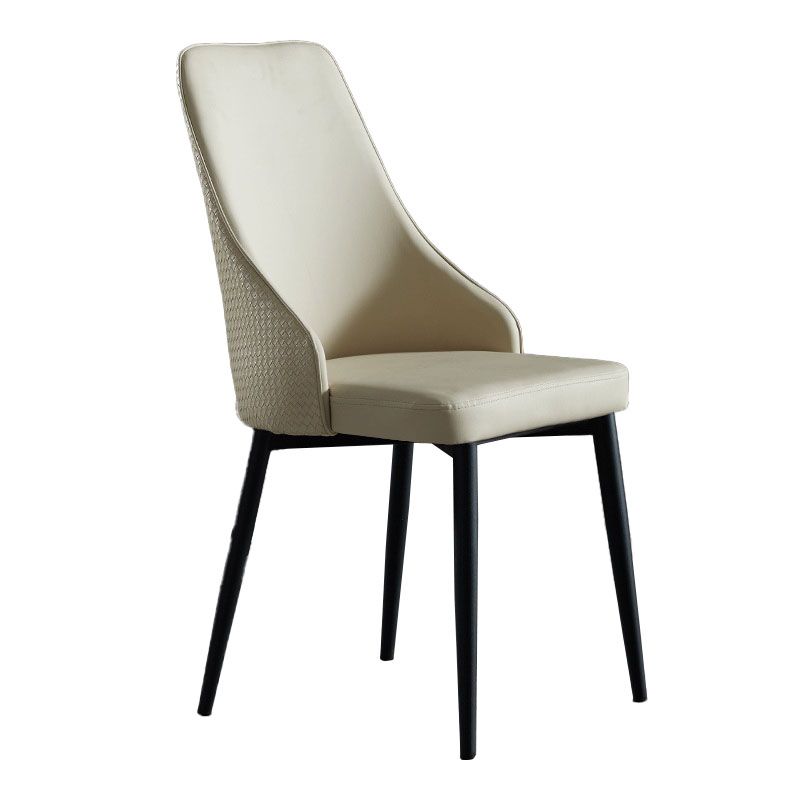 Contemporary Dining Chairs Kitchen Armless Chairs with Metal Legs Clearhalo 'Dining Chairs' 'Dining Tables & Seating' 'dining_chair' 'furn' 'furn_dining_chair' 'Furniture' 'furniture_dining_chair' 'Kitchen & Dining Furniture' 1200x1200_ff63001d-c5d2-4567-89a9-b8bbb4a19fc6