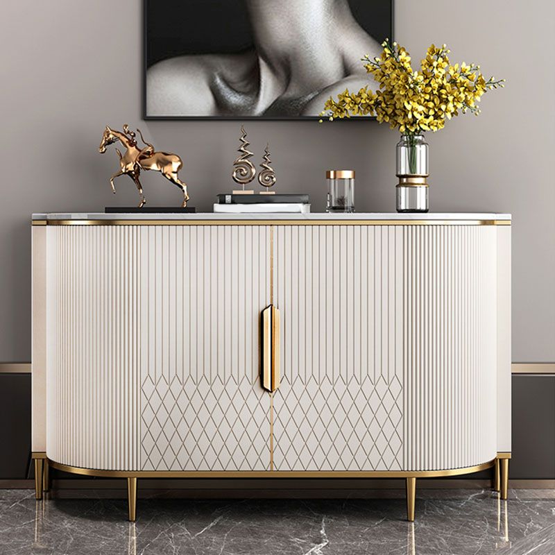 Glamstil Buffet Sideboard Stone Top Server mit Tür für Zuhause
