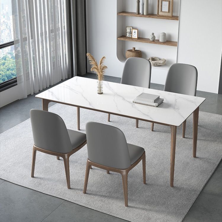 Medieval Modern 4 Legs Dining Table Stone Table for Dining Room Clearhalo 'Dining Tables & Seating' 'Dining Tables' 'dining_table' 'furn' 'furn_dining_table' 'Furniture' 'Kitchen & Dining Furniture' 1200x1200_ff6338f8-73b4-4a0e-a4af-32b3d5cb4ccf
