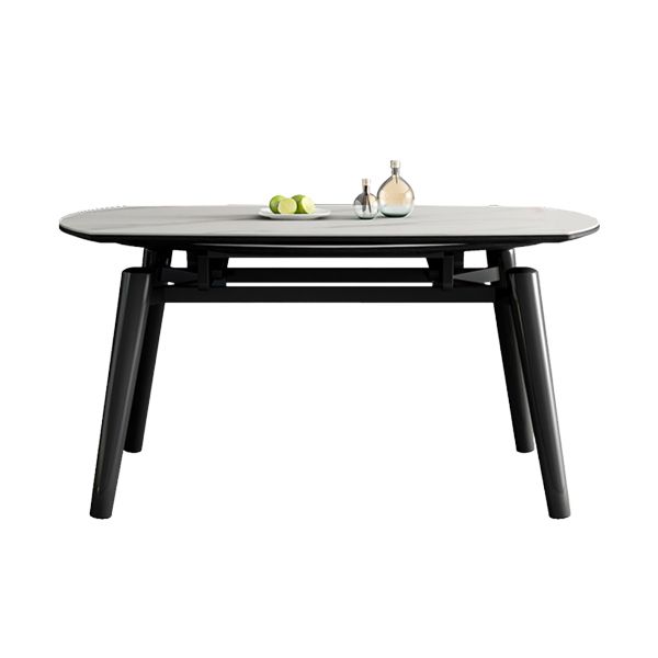 5/7 PCs set da pranzo con tavolo da pranzo pieghevole e sedie in finta pelle