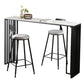Modern Marble Table with Rectangle Table Top Black Sled Table - 42" H Clearhalo 'Bar Furniture' 'Bar Tables' 'bar_tables' 'furn' 'furn_bar_tables' 'Furniture' 'furniture_bar_tables' 'Kitchen & Dining Furniture' 1200x1200_ff64557b-4fdd-4ff1-8d4c-81548c79e75e