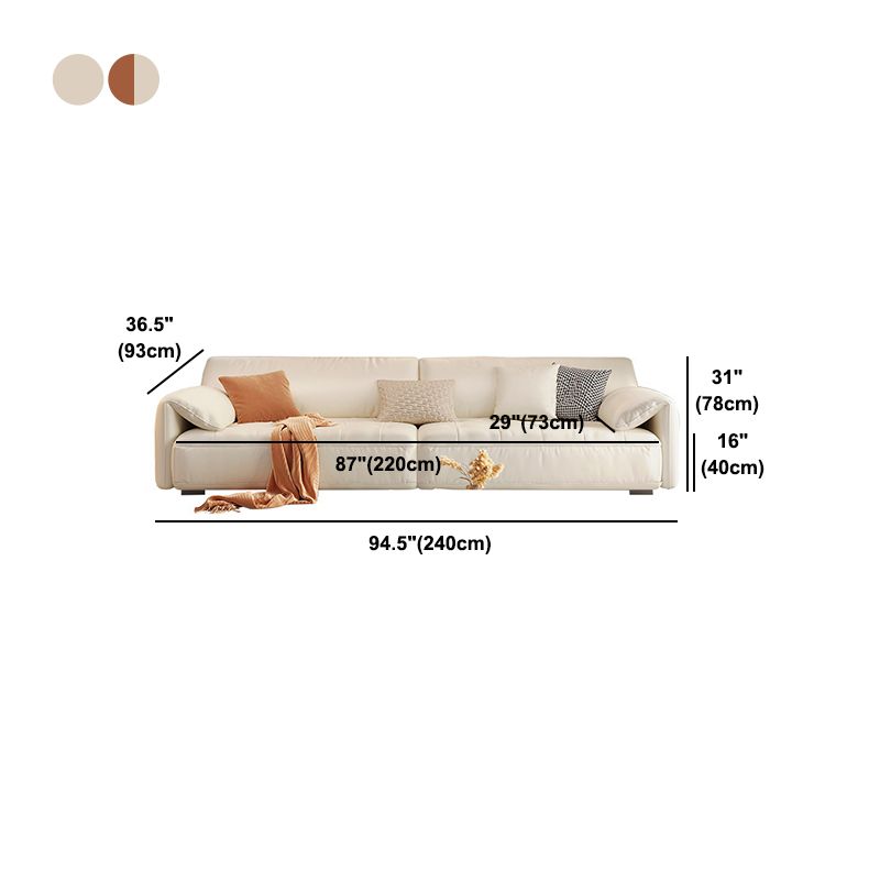 Velvet Sofa with Pillow Back Cushions and Pillow Top Arm for Living Room