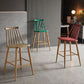 Nordic Plastic Bar-stool Square Seat Counter Bar Stool with Wood Legs Clearhalo 'Bar Furniture' 'Bar Stools' 'bar_stools' 'furn' 'furn_bar_stools' 'Furniture' 'Kitchen & Dining Furniture' 1200x1200_ff6538d3-2cbf-4e86-80d5-3859ad8285dc