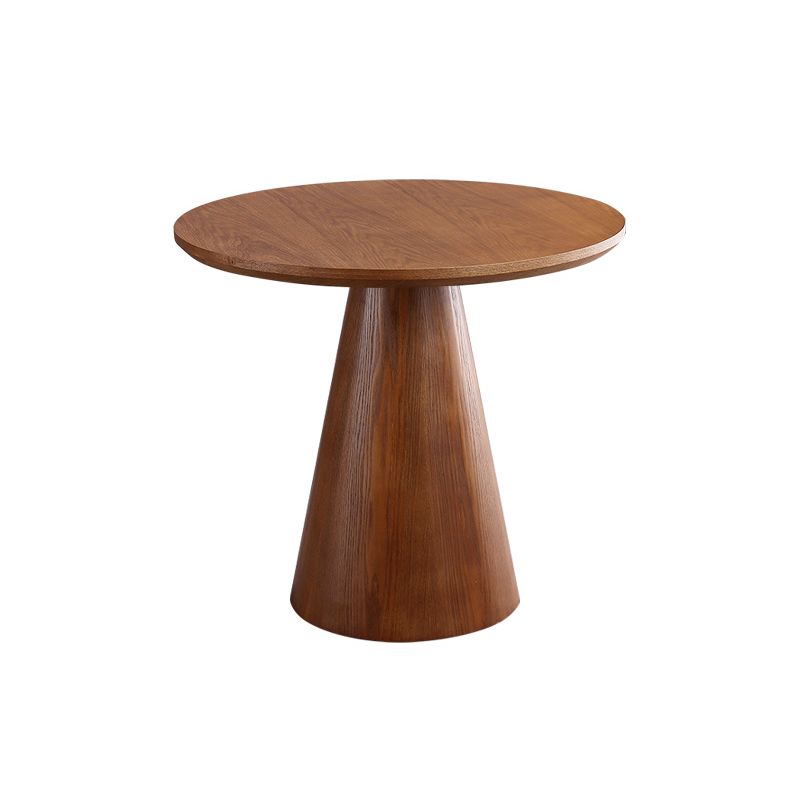 Scandinavian Pedestal Coffee Table Set Round Wooden Coffee Table for Living Room