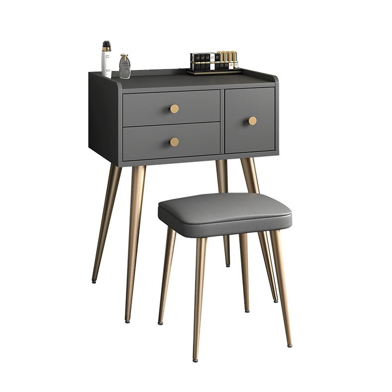 Contemporary Vanity Dressing Table 3 Drawer 30.7" Tall Makeup Vanity Desk Table Clearhalo 'Bedroom Furniture' 'furn' 'furn_makeup_vanities' 'Furniture' 'Makeup Vanities' 'makeup_vanities' 1200x1200_ff692112-d129-43f8-bbea-47932ee33e33