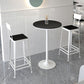 Modern Round Bar Table Set 1/3 Pcs Stone Top Bar Table and Metal Stools Clearhalo 'Bar Furniture' 'furn' 'furn_home_bar_bar_sets' 'Furniture' 'Home Bars & Bar Sets' 'home_bar_bar_sets' 'Kitchen & Dining Furniture' 1200x1200_ff6b7458-f39a-4afc-a3f5-104dea4ea183