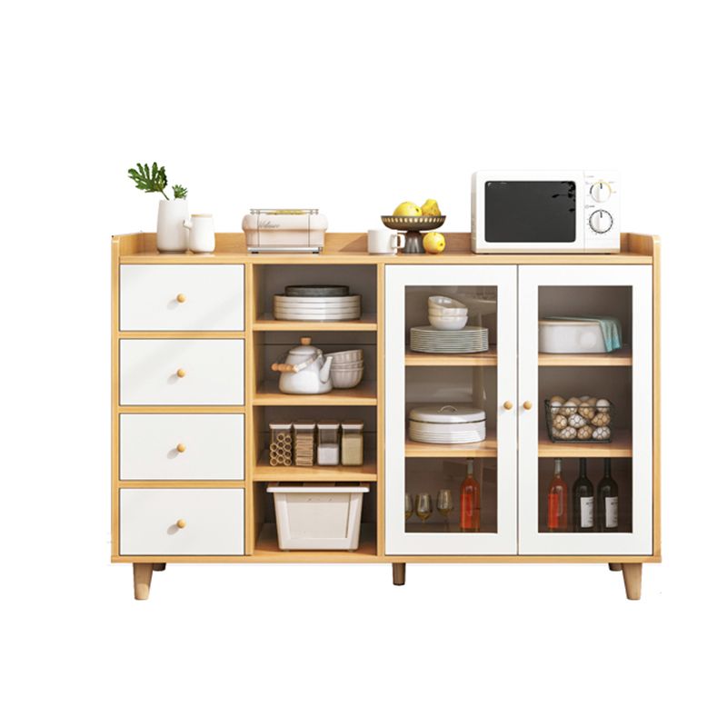 Contemporary Sideboard Engineered Wood Dining Sideboard Table with Storage Clearhalo 'buffet_sideboard' 'Buffets & Sideboards' 'furn' 'furn_buffet_sideboard' 'Furniture' 'Kitchen & Dining Furniture' 1200x1200_ff6df36a-5737-4186-8491-ff38c198cea5