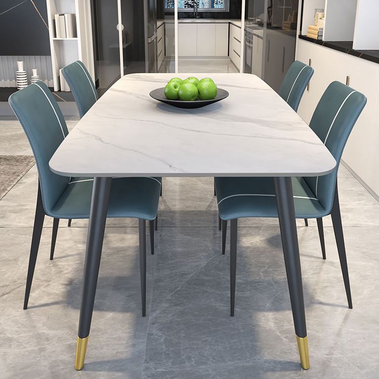 Modern 1/2/5/7 Pieces Rectangle Dining Set Sintered Stone Dining Table Set with Chairs Clearhalo 'Dining Room Sets' 'Dining Tables & Seating' 'dining_room_set' 'furn' 'furn_dining_room_set' 'Furniture' 'furniture_dining_room_set' 'Kitchen & Dining Furniture' 'kitchen&dining_furn' 'kitchen' 1200x1200_ff6e4426-8e62-4838-96c9-53844c859e05