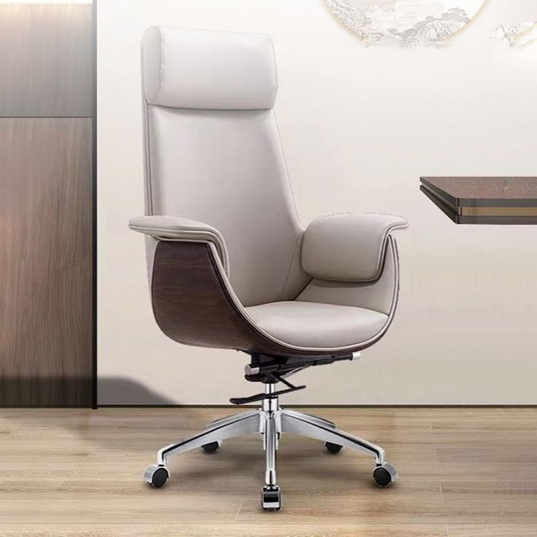 Modern Executive Chair Adjustable Back Height Office Chair with Wheels Clearhalo 'furn' 'furn_office_chair' 'Furniture' 'Office Chairs' 'Office Furniture' 'office_chair' 1200x1200_ff6eb8f6-95e6-44d0-9c80-bfa4255d18ed