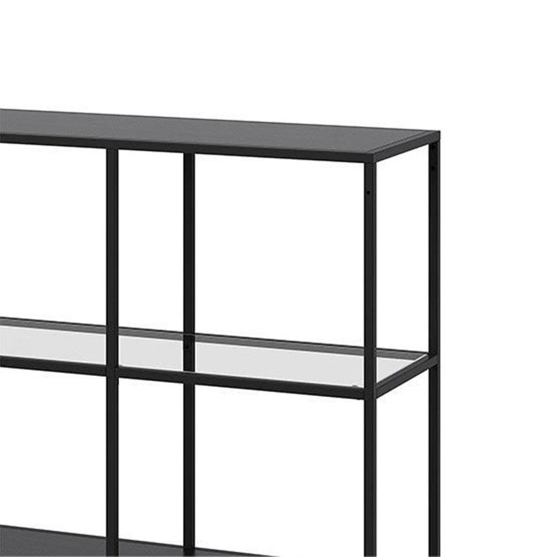 Table de mesa de sofá de la consola de hierro moderna con estantes para el salón