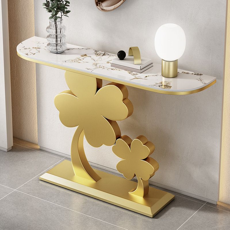 Tavolo console mezza luna glam tavolo accento resistente a graffi per Hall