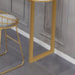 Contemporary Free Form Bar Table with Metal Base for Living Room
