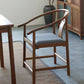 Traditional Kitchen Dining Chair Solid Wood Arm Chair with Cushion