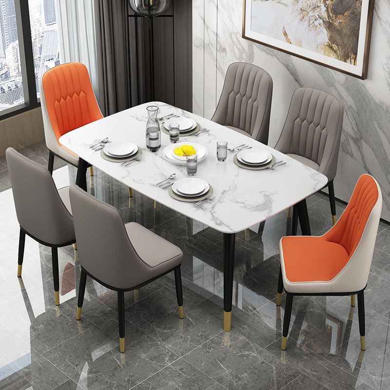 Home Scandinavian Side Chair Metal Upholstered Parsons Dining Room Chair Clearhalo ' kitchen&dining_furn' 'Dining Chairs' 'Dining Tables & Seating' 'dining_chair' 'furn' 'furn_dining_chair' 'Furniture' 'furniture_dining_chair' 'Kitchen & Dining Furniture' 'kitchen' 1200x1200_ff7138b2-7f23-48d0-902e-d530cf40b286
