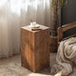 Modern 11.81" Wide Square Top Side Table Brown Wooden End Table