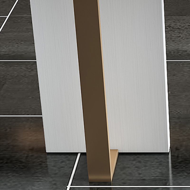 Mesa de bar rectangular Glam, mesa con pedestal doble de mármol para interiores